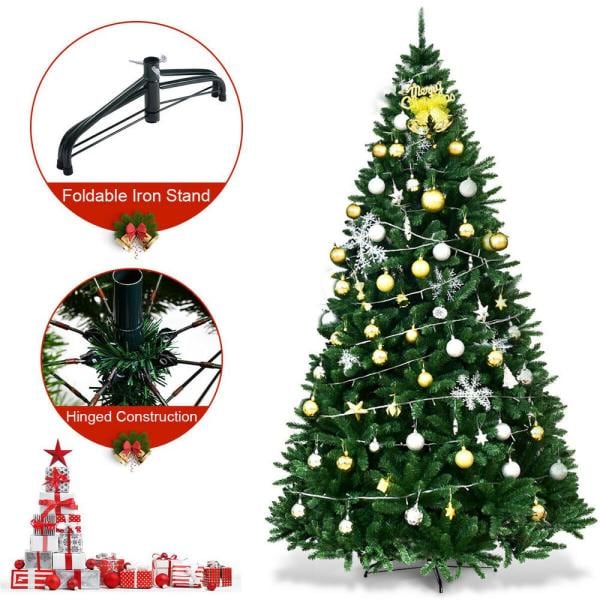 9 ft. Unlit Douglas Full Fir Hinged Artificial Christmas Tree with 3594-Tips