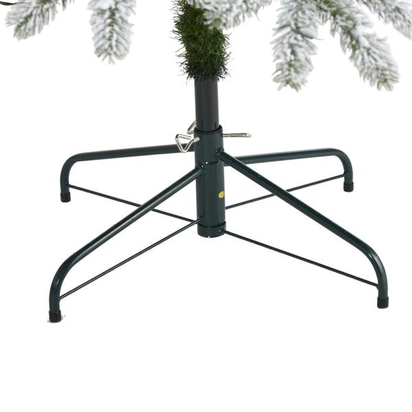 7.5 ft. Pre-Lit Flocked South Carolina Spruce Artificial Christmas Tree with 600 Clear Lights