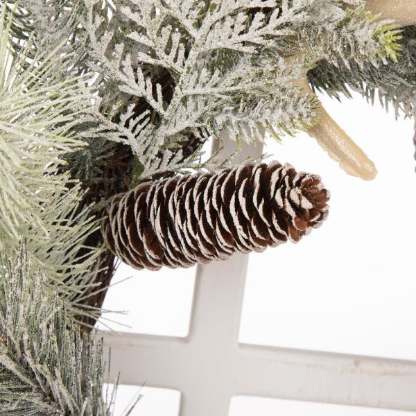 5 ft. Shimmering Frosted Potted Pine Pre-Lit LED Artificial Christmas Tree with 150 Warm White Micro Fairy Lights
