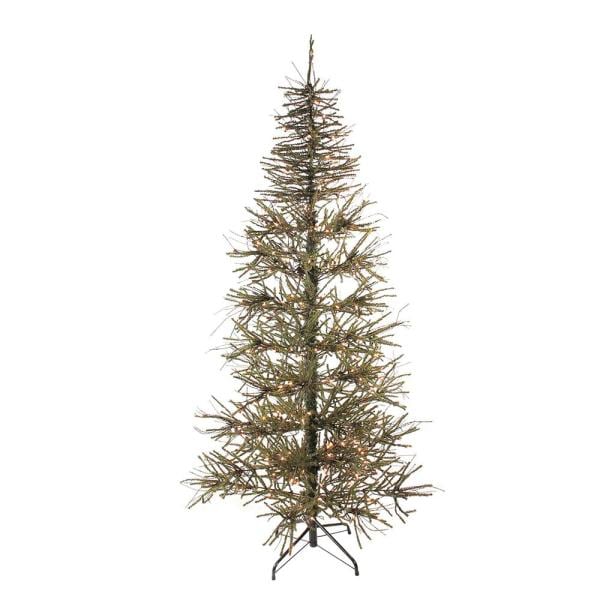 6 ft. Pre-Lit Slim Warsaw Twig Artificial Christmas Tree with Clear Lights