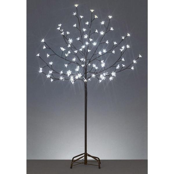 6 ft. LED Lighted Cherry Blossom Flower Tree and Warm White Lights