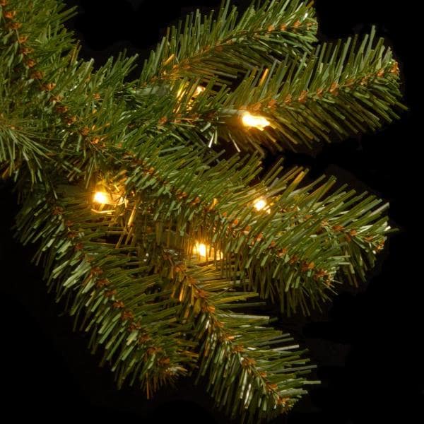 7 ft. North Valley Spruce Pencil Slim Artificial Christmas Tree with Clear Lights