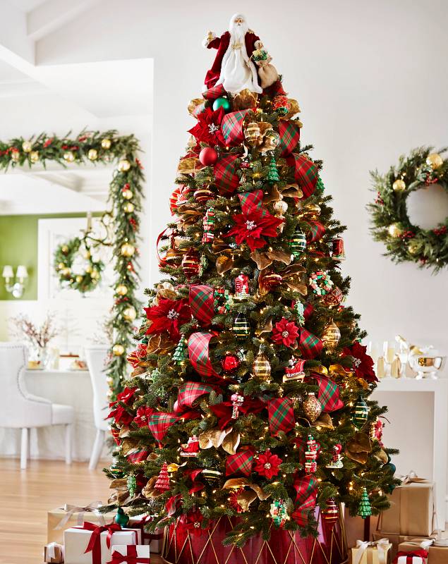 7-1/2 ft. Natural Fraser Medium Fir Hinged Artificial Christmas Tree with 1000 Multicolor Lights