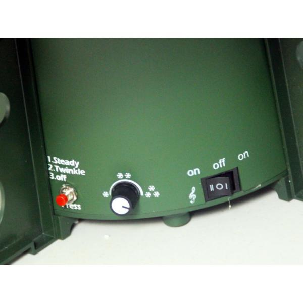 47 in. Christmas Red Santa with Green Umbrella Base and Music