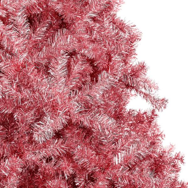 6 ft. Pink Unlit Tinsel Artificial Christmas Tree