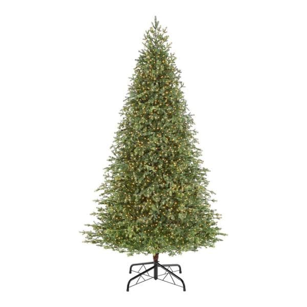9 ft Elegant Grand Fir LED Pre-Lit Artificial Christmas Tree with 3000 Warm White Micro Dot Lights