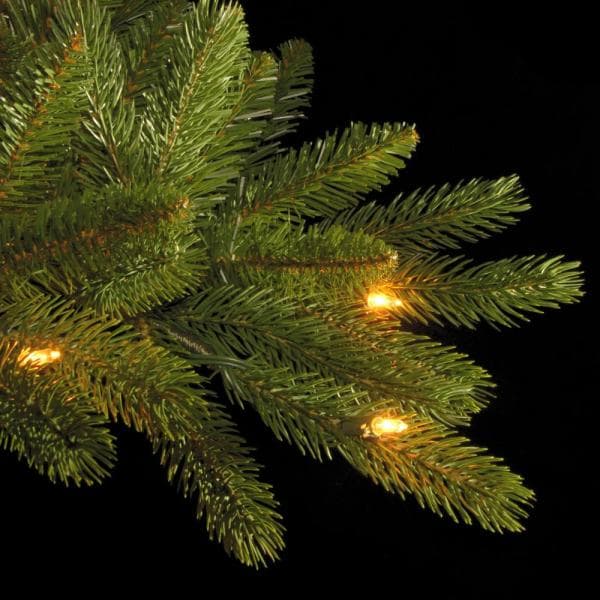 7-1/2 ft. Feel Real Grande Fir Pencil Slim Hinged Artificial Christmas Tree with 350 Clear Lights
