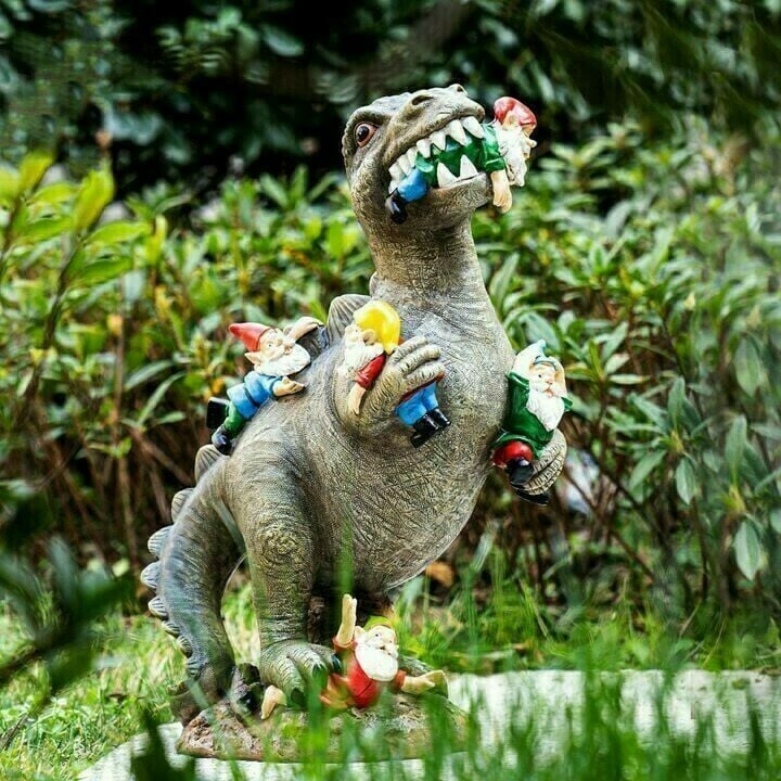 LAST DAY70%OFF -  - Dinosaur Eating Gnomes Decor.