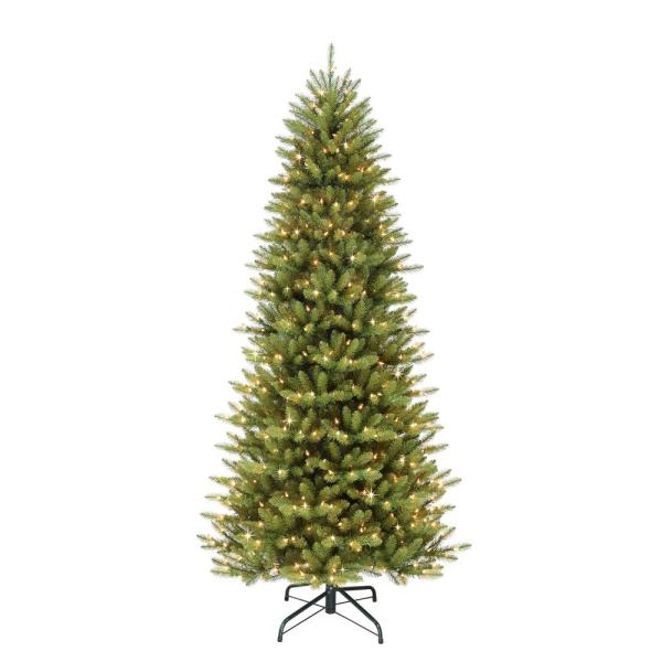 7.5 ft. Pre-Lit Slim Fraser Fir Artificial Christmas Tree with 500 Clear Lights