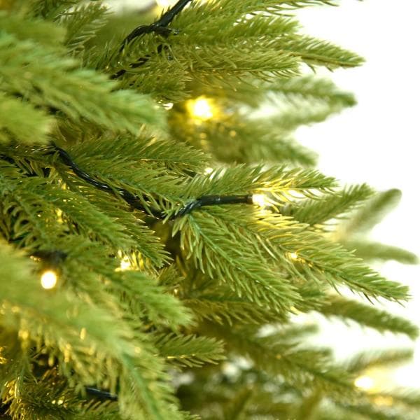 6 ft. Pre-Lit Hinged Artificial Christmas Tree with 400 UL LED Lights and Foldable Stand, 800 Tips