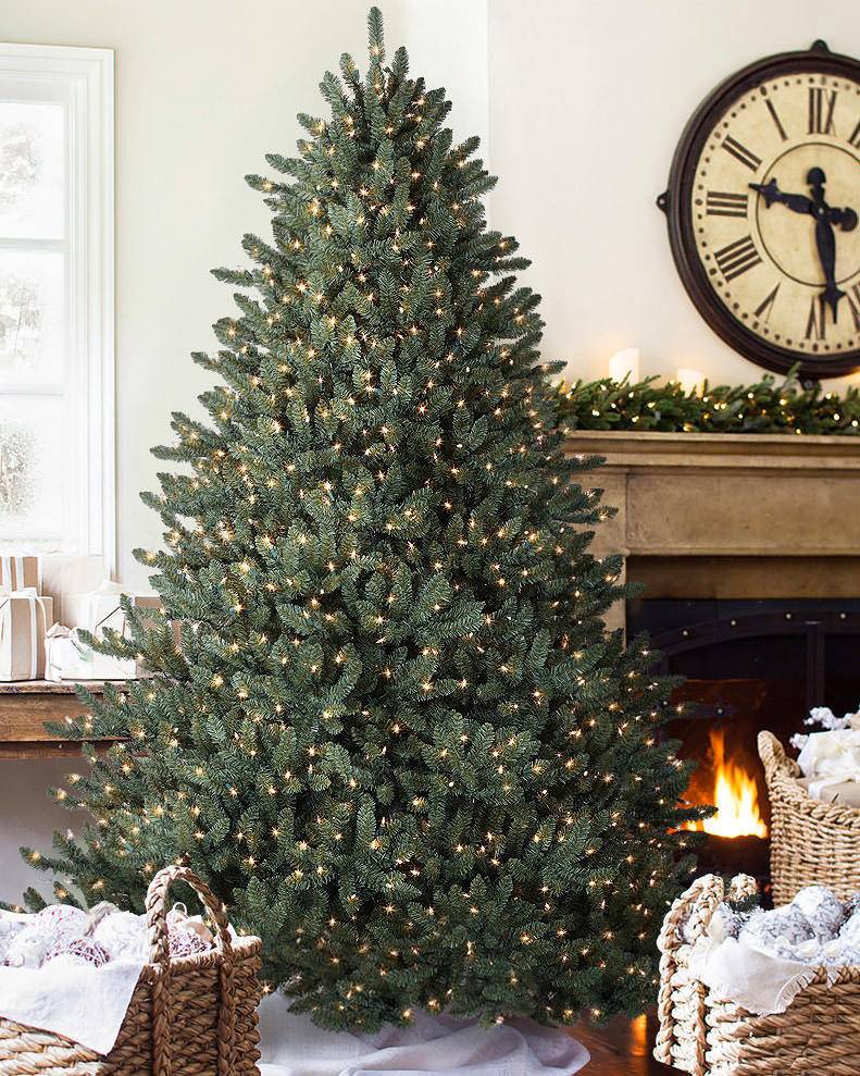 7.5 ft. Snowy Sierra Spruce Artificial Christmas Tree with Clear Lights