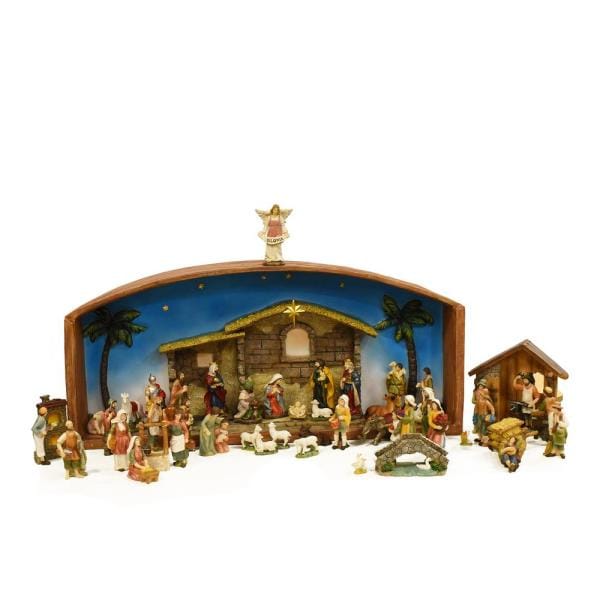 31.5 in. 52-Piece Religious Christmas Nativity Village Set with Holy Family