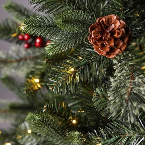 7.5 ft Westwood White Fir LED Pre-Lit Artificial Christmas Tree with 650 Warm White Micro Fairy Lights