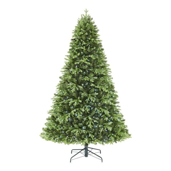 7.5 ft. Swiss Mountain Black Spruce Twinkly Rainbow Artificial Christmas Tree with 750 RGB LED Technology Lights