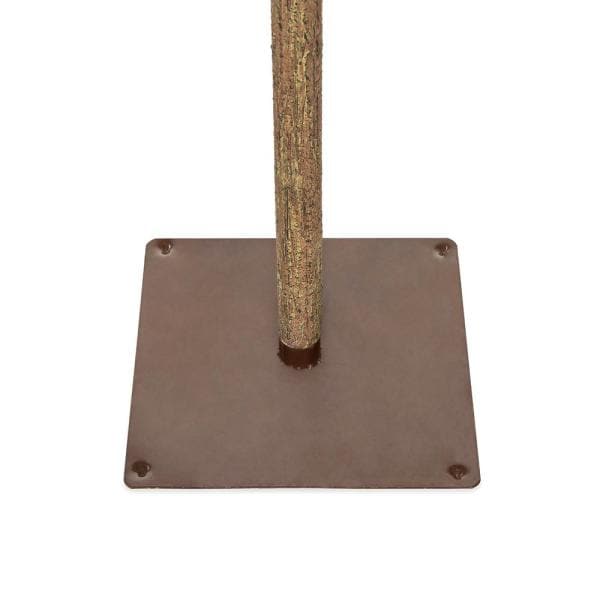 6 ft. Pre-Lit LED Flocked Pencil Alpine Artificial Christmas Tree with 250 Warm White Lights