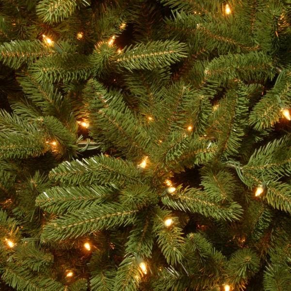 7-1/2 ft. Feel Real Grande Fir Pencil Slim Hinged Artificial Christmas Tree with 350 Clear Lights