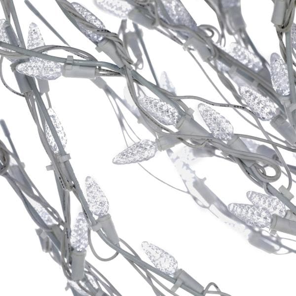 8 ft White 700-Light LED Bare Branch Tree