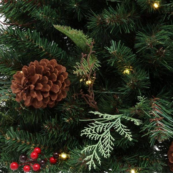 5 ft. Pre-Lit LED Woodmoore Artificial Christmas Tree with 70 Warm White Lights (2-Pack)