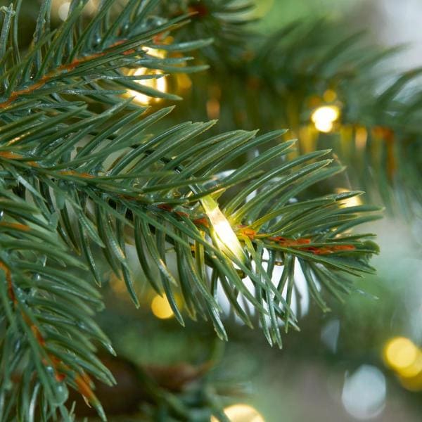 9 ft Elegant Grand Fir LED Pre-Lit Artificial Christmas Tree with 3000 Warm White Micro Dot Lights