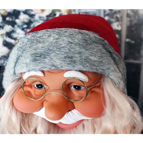 5 ft. Christmas Standing Santa Claus Holding Snowshoes and Wearing a Nordic Sweater