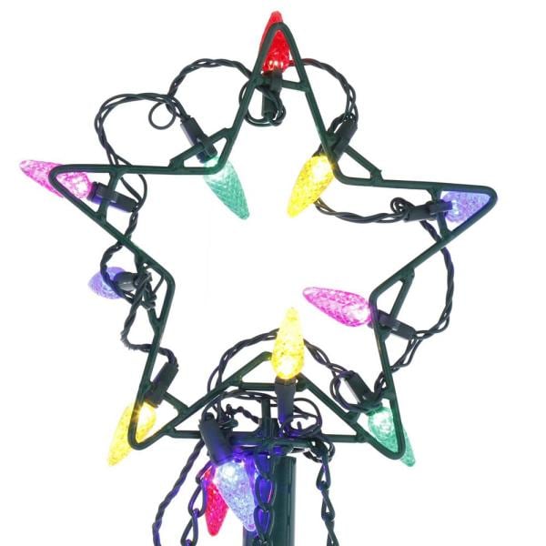 6 ft LED Pre-Lit Cone Tree with Star and 300 Multi Color Lights