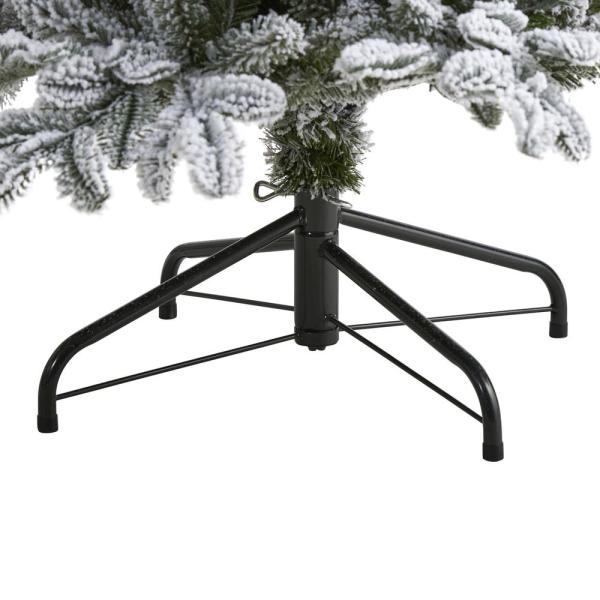 7 ft. Pre-Lit Flocked North Carolina Fir Artificial Christmas Tree with 550 Warm White Lights