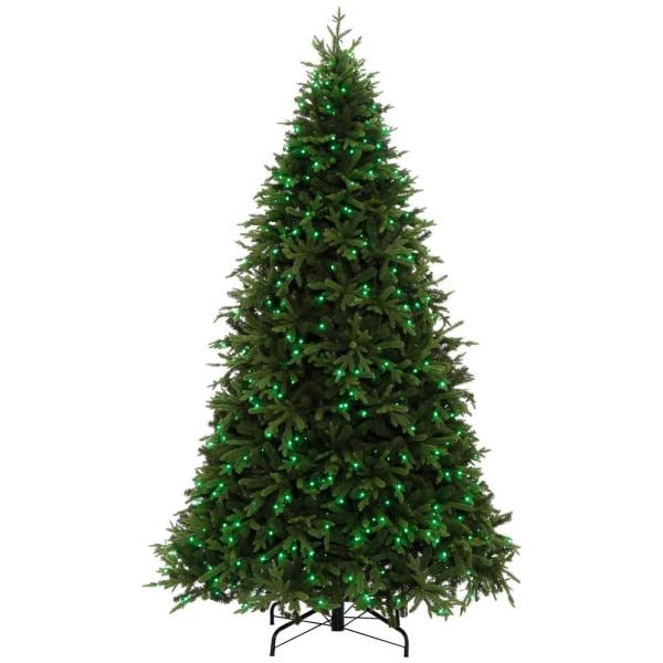 9 ft Swiss Mountain Black Spruce Twinkly Rainbow Christmas Tree with 600 RGB LED Technology Lights