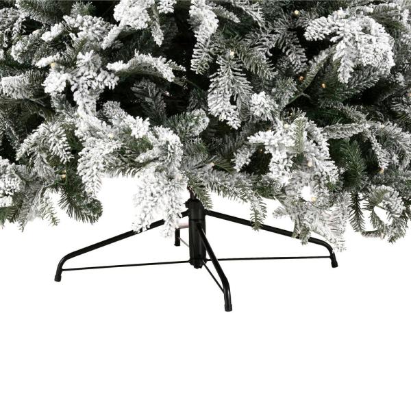 7.5 ft. Mixed Pine LED Pre-Lit Flocked Artificial Christmas Tree with 500 White Dome Lights