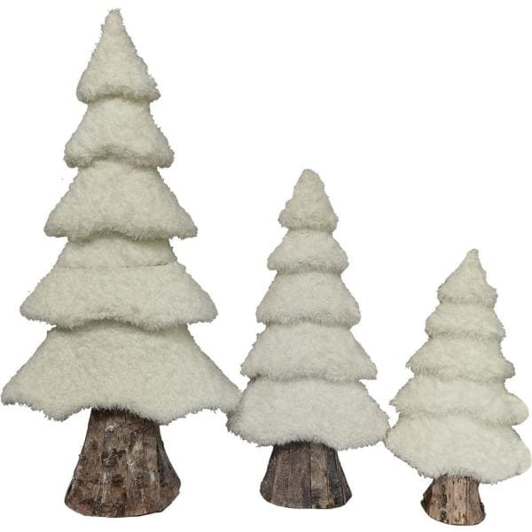 44 in. Christmas Furry Tree Set
