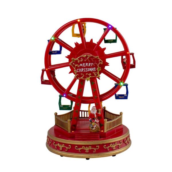 11.25 in. LED Lighted and Musical Rotating Christmas Ferris Wheel