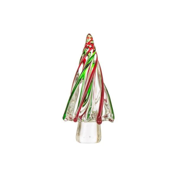 9.84 in. H Medium Stripes Glass Table Tree