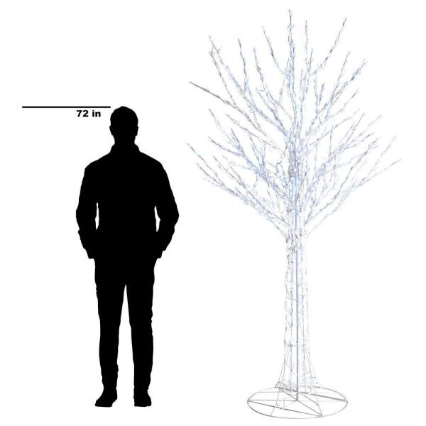 8 ft White 700-Light LED Bare Branch Tree