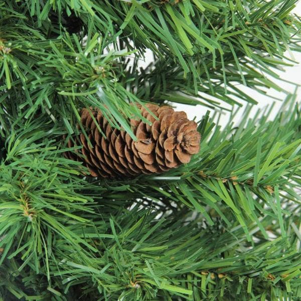6.5 ft. x 50 in. Dakota Red Pine Full Artificial Christmas Tree with Pine Cones