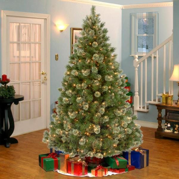7-1/2 ft. Wispy Willow Grande Medium Hinged Artificial Christmas Tree with 750 Clear Lights