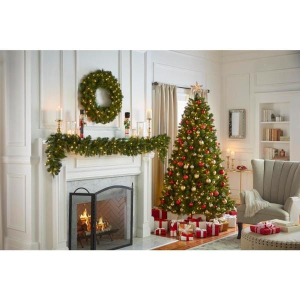 7.5 ft Wesley Long Needle Pine LED Pre-Lit Artificial Christmas Tree with 550 Color Changing Mini Lights