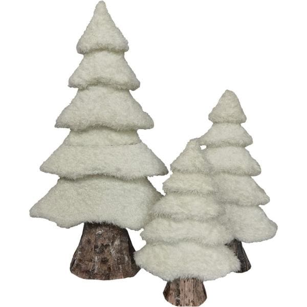 44 in. Christmas Furry Tree Set
