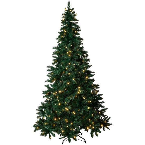 7.5 ft. Pre-Lit LED Spruce Artificial Christmas Tree with 480 Multi-Color and Warm White Lights, 6 Functions