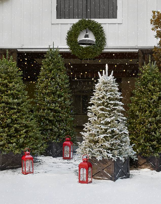 7-1/2 ft. Natural Fraser Medium Fir Hinged Artificial Christmas Tree with 1000 Multicolor Lights