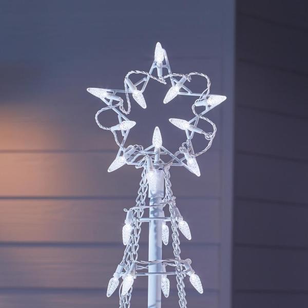 6 ft 300-Light LED White Tree with Star