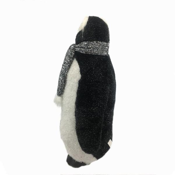 24 in. Christmas Furry Penguin Family with Glitter Scarves