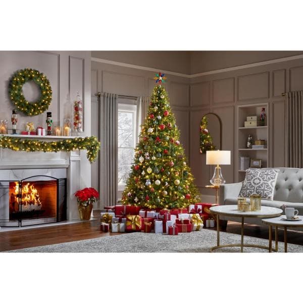 7.5 ft Lanier Nobel Fir LED Pre-Lit Artificial Christmas Tree with 500 Color Changing Mini Lights