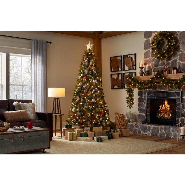 7.5 ft Festive Pine Pre-Lit LED Artificial Christmas Tree with 500 Color Changing Mini Lights