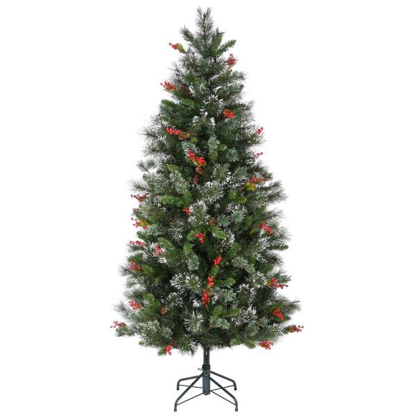 6.5 ft. Wintry Pine Medium Artificial Christmas Tree with Clear Lights
