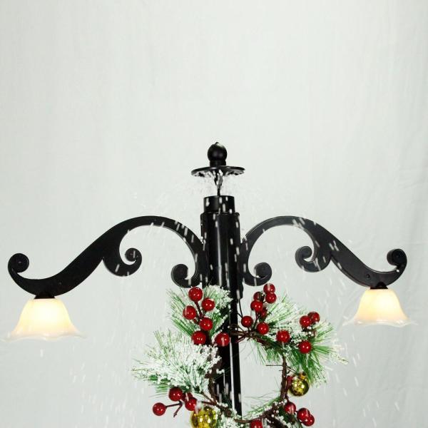 47 in. Christmas Red Santa with Green Umbrella Base and Music