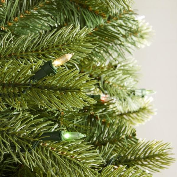7.5 ft Manchester White Spruce LED Pre-Lit Artificial Christmas Tree with 500 SureBright Color Changing Mini Lights