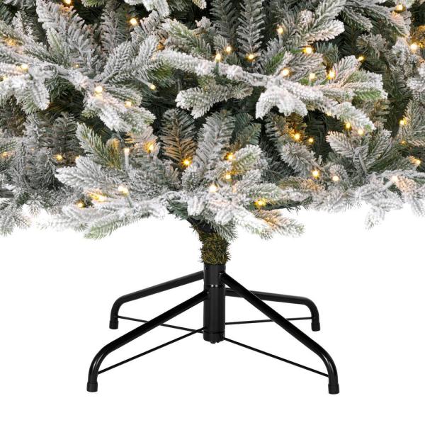 7.5 ft Kenwood Frasier Fir Flocked LED Pre-Lit Artificial Christmas Tree with 1000 Warm White Lights