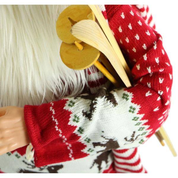 36 in. Christmas Music and Motion Santa with Skis