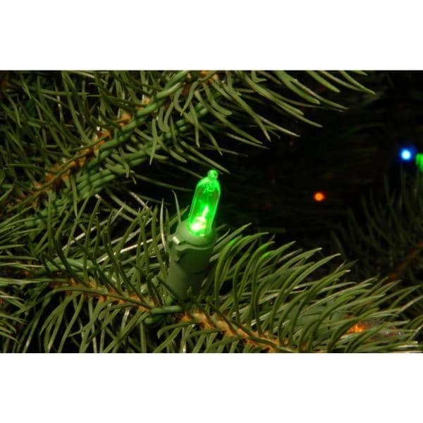 9 ft. Downswept Douglas Pencil Slim Fir Artificial Christmas Tree with Dual Color LED Lights