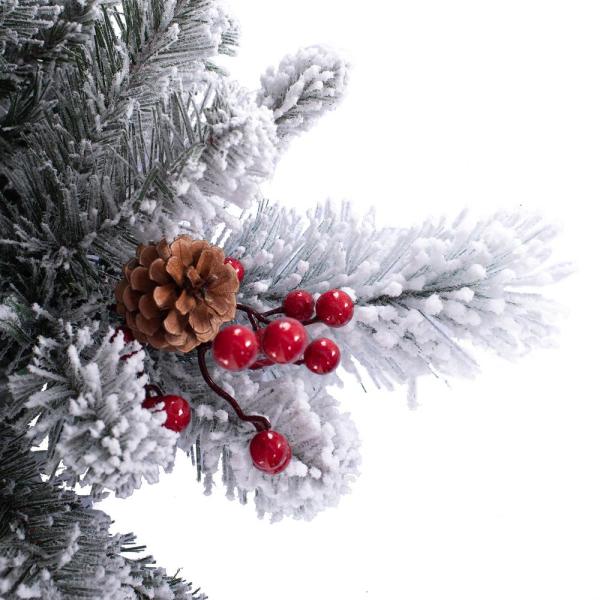 4 ft. Pre-Lit Incandescent Frosted Asheville Fir Potted Artificial Tree with 100 Clear Lights