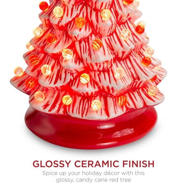 1.25 ft. Pre-Lit Incandescent Ceramic Artificial Christmas Tree